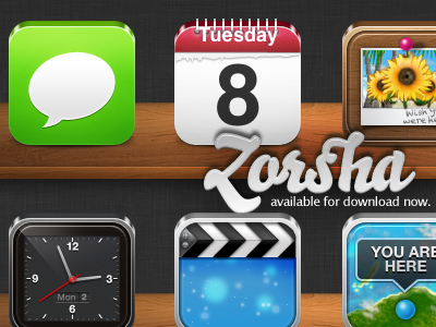 Zorsha design free icon ios iphaze iphone jailbreak theme ui