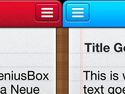Blue or Red? app button design graphic iphaze iphone ui