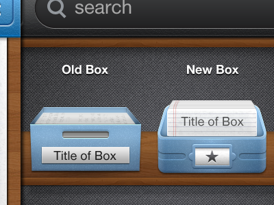 Out With The Old app blue box design iphaze iphone ui