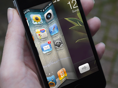 Slide to Unlock (fold out) design fold iphaze iphone jailbreak lock screen springboard tweak ui