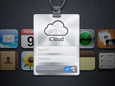 iCloud Neue app apple design graphic gui icloud in iphaze iphone log online realism tag ui ux
