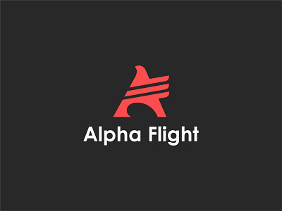 ALPHA FLIGHT-AIRLINE BRAND LOGO 10design airlinelogo aletterlogo brandlogo design flatlogo flightlogo icon logo logodesigner logofolio logomark uniquelogo