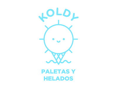 Koldy branding cream ice logo
