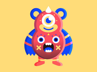 Bear bear character design monster
