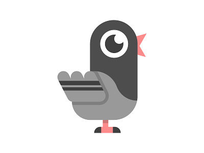 Pigeon animal character design flat paloma pigeon