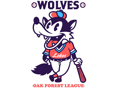 Go Wolves! baseball wolf