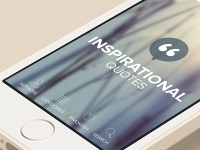 Inspirational Quotes App Progress app blue blur design iphone mobile quotes