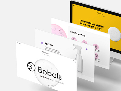 Website for Bobols branding cleaning webdesign