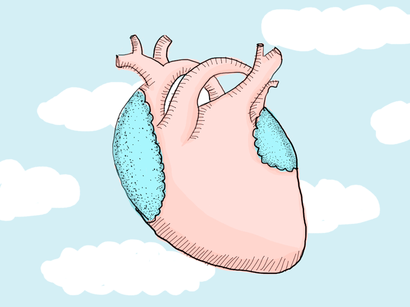 Heart clouds heart love sky