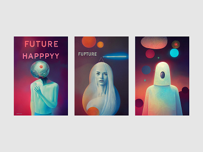 Future Happy - Poster series ai future futuristic happy midjourney poster