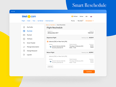 New Feature Reschedule tiket.com reschedule tiket.com user dashboard