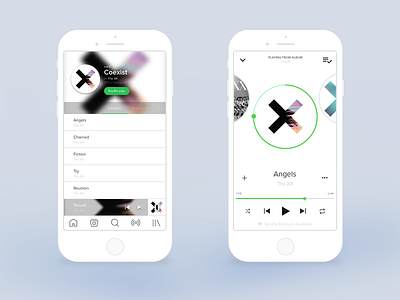 Spotify Light Theme angels app iphone light music player spotify the xx white