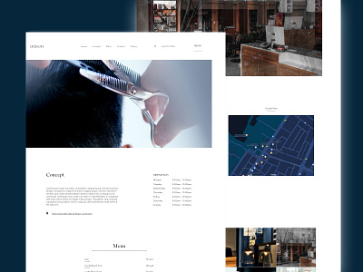 Unison Barber barber blue branding concept dailyui landing design landing page minimal ui ui design uidesign web web desgin