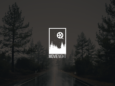MOVIENIGHT logo concept branding design illustration logo vector