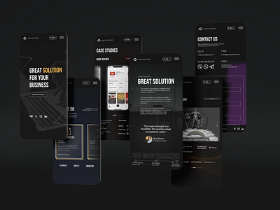 Mobile website design for Great Solution android app app design branding design design ui ios mobile ui ui ux