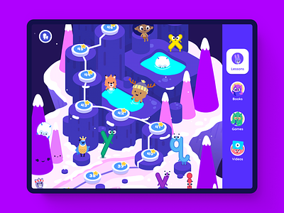 Some in-app artwork of the Snowy Mountain section! #unity