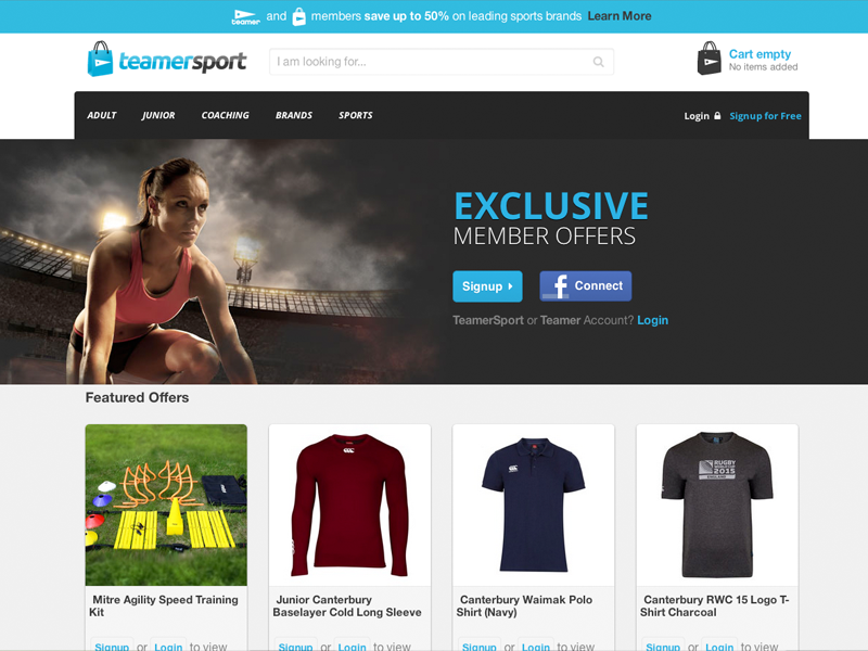 New sport commerce site homepage by Daniel Broughan (obliviouschimp) on