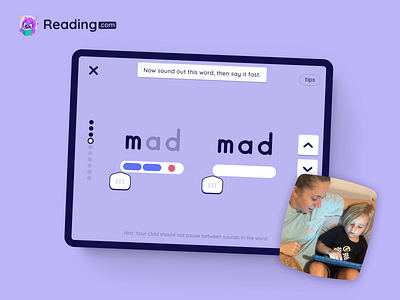 Reading.com: Teach How To Read child ipad iphone learning letters parent product design sounds tablet teaching ui ux
