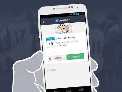 Teamer Android App accept android app decline event events sport teamer