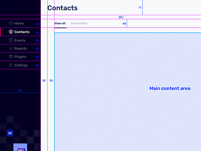 Creating some rules around the grid admin grid html html css material material design menu sketch ui