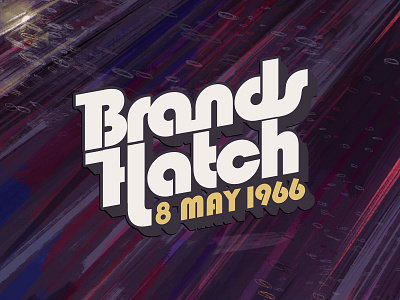 Brands Hatch 8 May, 1966 artwork auto racing brands hatch canvas illustration logo motorsport print race