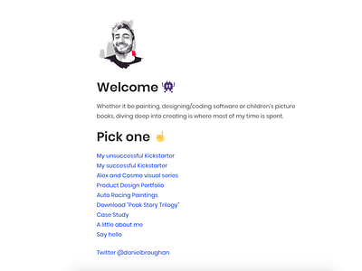 Rethinking the portfolio experience. clean code designer emoji github githubesque online portfolio portfolio product design readme simple ui ux