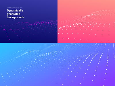 Dynamically generated backgrounds ai background canvas css dots dynamic futuristic generated gradient hills html js lines mountains pattern terrain threejs