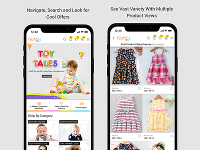 Shopping App app baby baby clothes clothing design fashion interaction design interface kids ui ux user interface design