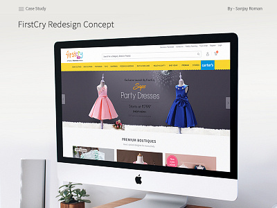 Redesign FirstCry Website baby clothing e commerce fashion kids