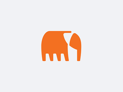 CORNAC animal branding digger elephant excavator identity logo logotype minimal simple