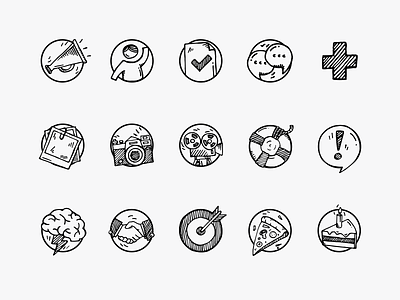 Event Application Icons Set drawing hand drawn hand made icon icons pencil set sketch usemo