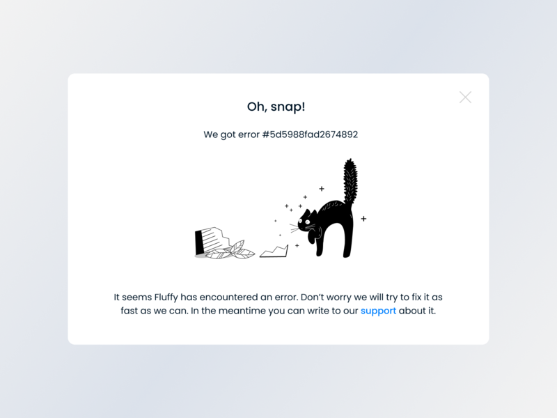 Error Screen ads black and white blank screen cat error screen friendly illustration minimal minimalist monochromatic monochrome overlay pop up simple ui design ux video marketing web app web application zero screen