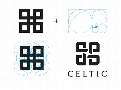 Celtic Apparel celtic celtic apparel fibonacci golden ratio logo process
