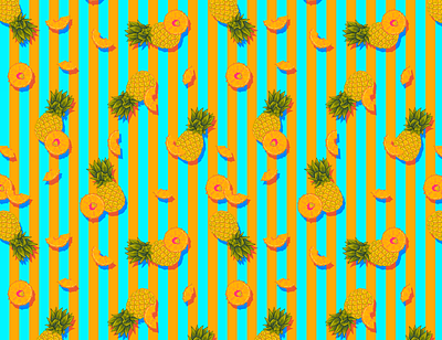 Pineapple Stripes apparel art art work beach branding cabana design fabric hand drawn hawaii illustration miami pineapple summer tropical