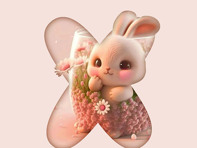 Cute words adobe photoshop cute graphic design rabbit
