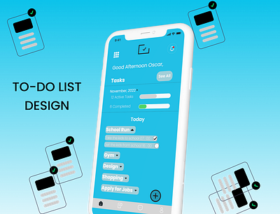 To Do List 3d animation app branding design graphic design illustration logo motion graphics typography ui ux vector