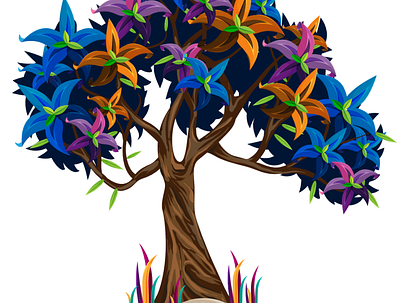 Magical Tree adobe illustrator game design magical tree object design vector vector art
