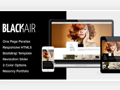 Blackair - HTML5 Template for Hair Salons hair salon website templates html5 website templates salon website templates