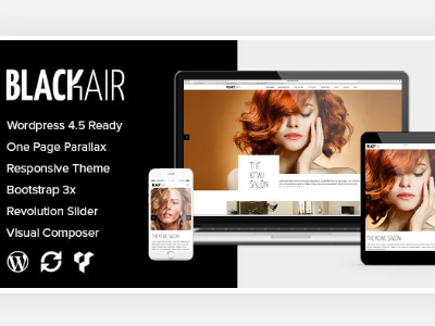 Blackair - WordPress Theme/Template for Hair Salons beauty salon wordpress themes hair salon wordpress template hair salon wordpress theme wordpress website templates