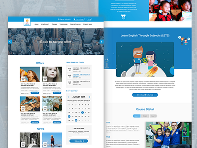 UI Design for English School  Website