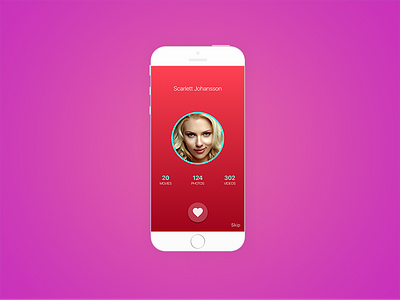 Daily UI #3 app challenge daily ui mobile pink profile red ui