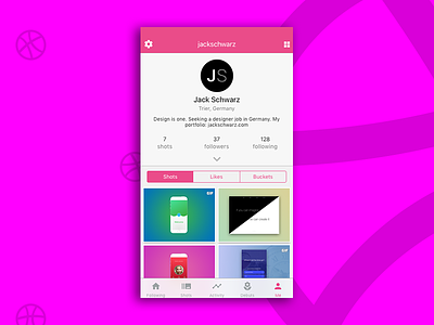 Daily UI #7 app challenge concept daily ui dribbble ios mobile profile screen ui