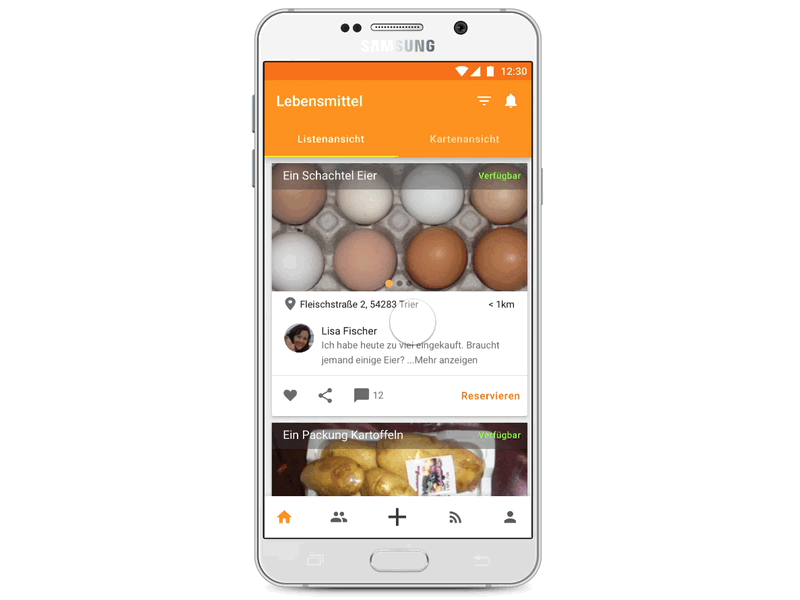 Daily UI #11 andriod app challenge daily ui gif interaction material design mobile orange origami ui