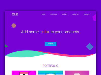Daily UI #12 color daily ui desktop experiment landing purple ui web design website