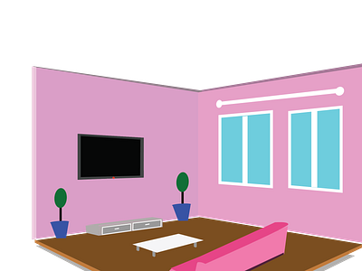 Art living room illustration