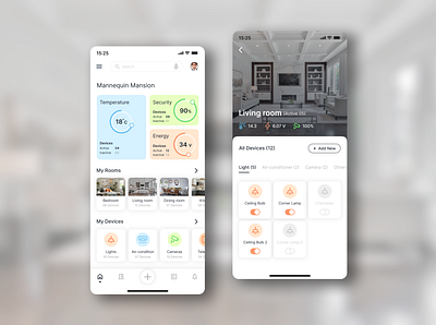 Daily UI 021 - Home Monitoring Dashboard adobe xd app dailyui dashboard design figma home homemonitoringapp homemonitoringdashboard mobile monitoring ui ux