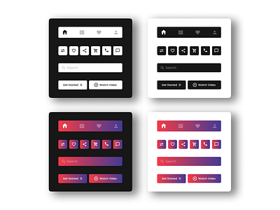 Daily UI 055 - Icon Set adobe xd app app icons button icons daily ui 055 dailyui design figma icon set icon sets icons menu icons mobile app icons search icon ui ui design uiux design ux ux design web icons