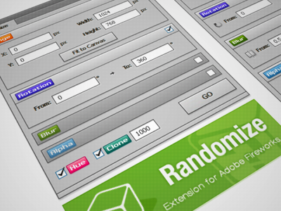 Randomize panel for Adobe Fireworks adobe fireworks fireworks