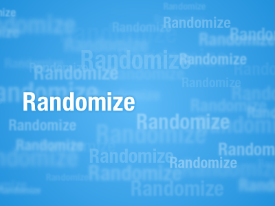 What does Randomize panel do - #1