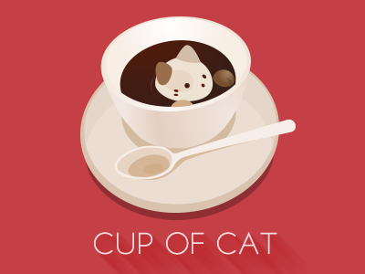 CUP OF CAT adobe fireworks fireworks